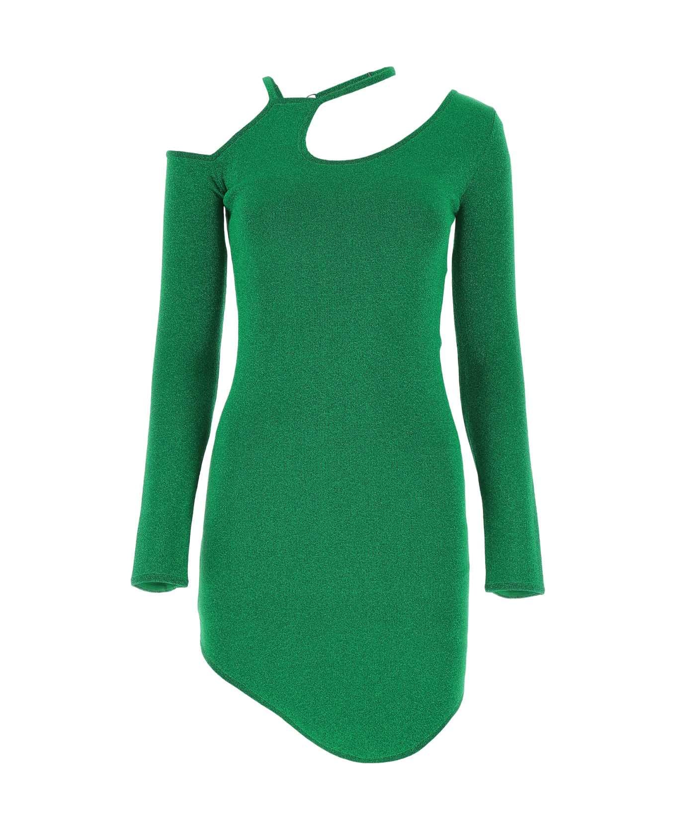 J.W. Anderson Grass Green Stretch Viscose Blend Mini Dress - 540