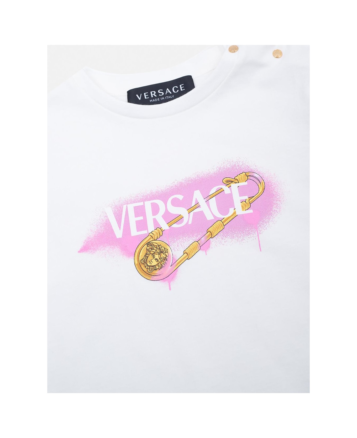 Young Versace Printed T-shirt - Bianco