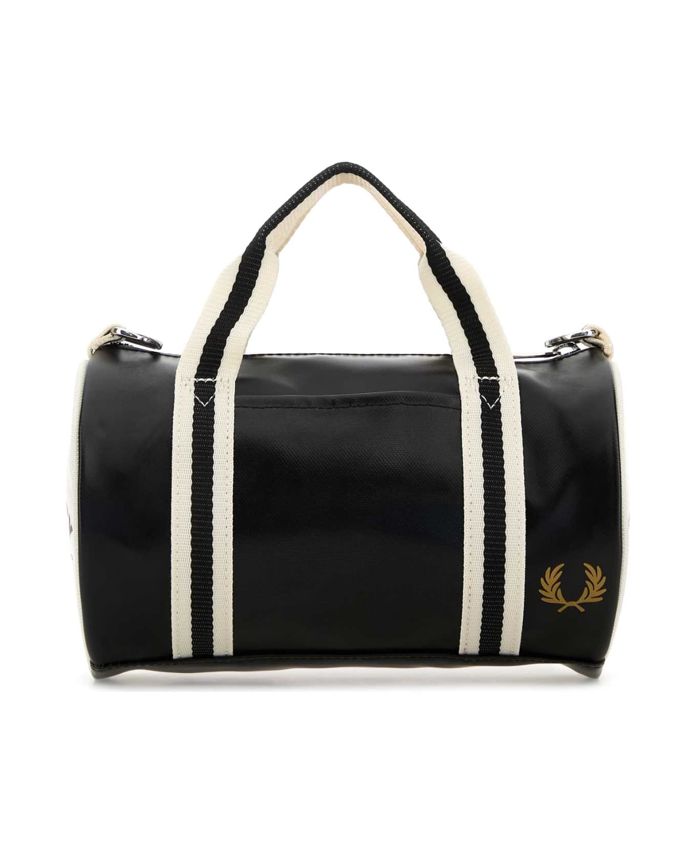Fred Perry Black Canvas Handbag - D57BLACKECRU