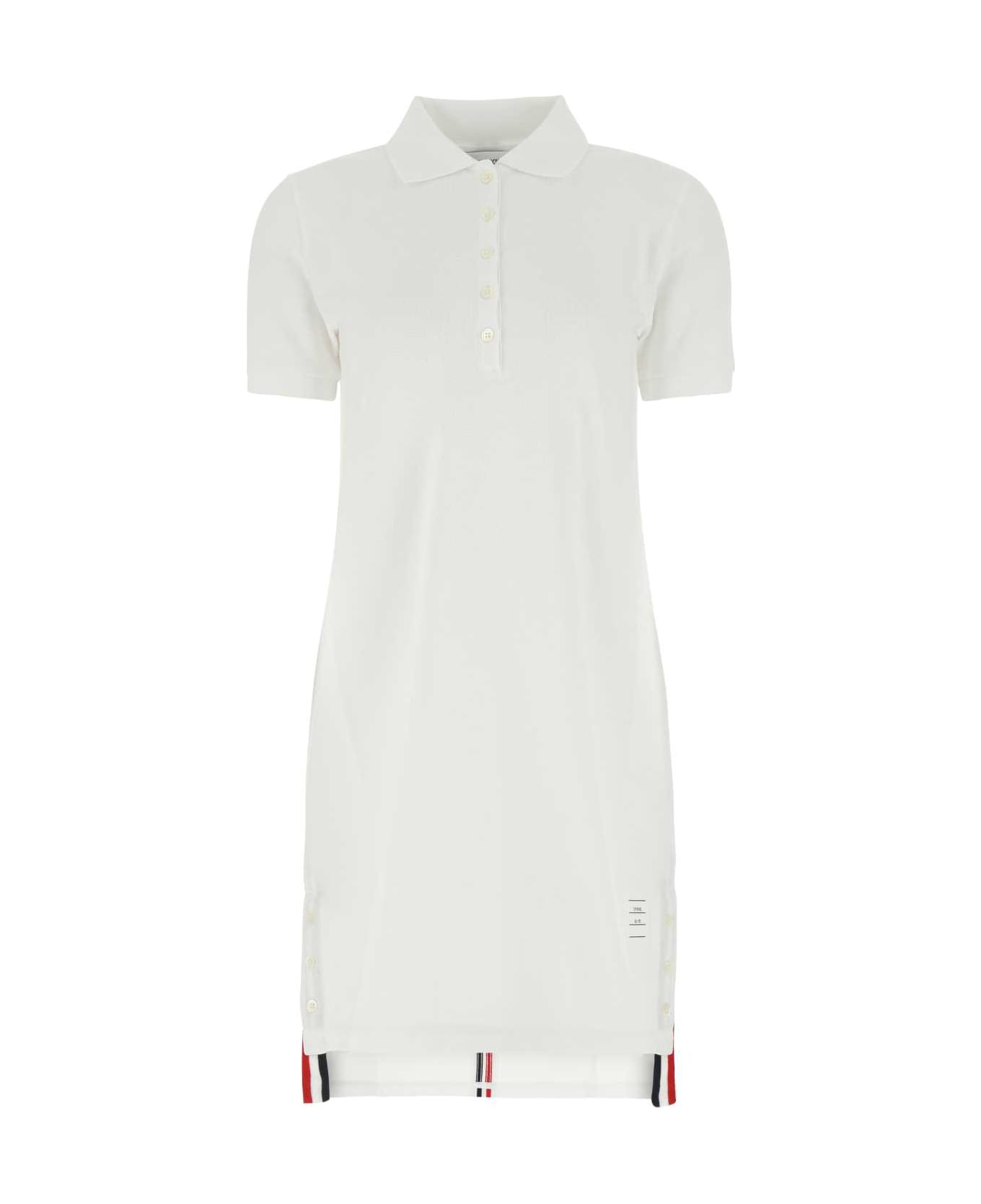 Thom Browne White Piquet Polo Shirt Dress - 100