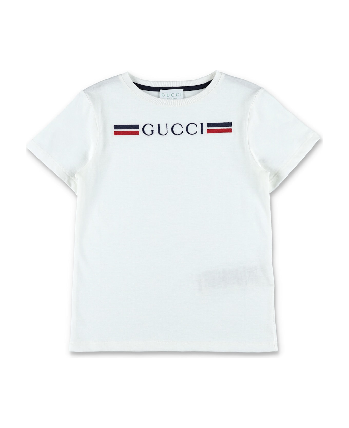 Gucci Kid - Embroidered Cotton T-shirt - WHITE
