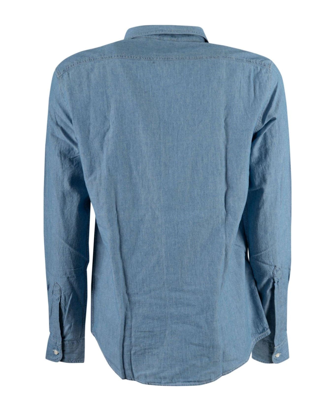 Aspesi Denim Long-sleeved Shirt - Denim