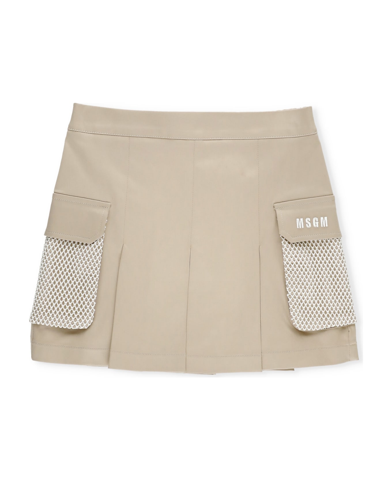 MSGM Logoed Skirt - Beige