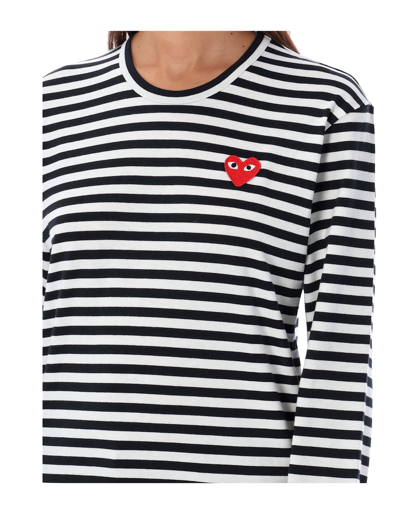 Comme des Garçons Play Striped Long-sleeved T-shirt - BLACK WHITE