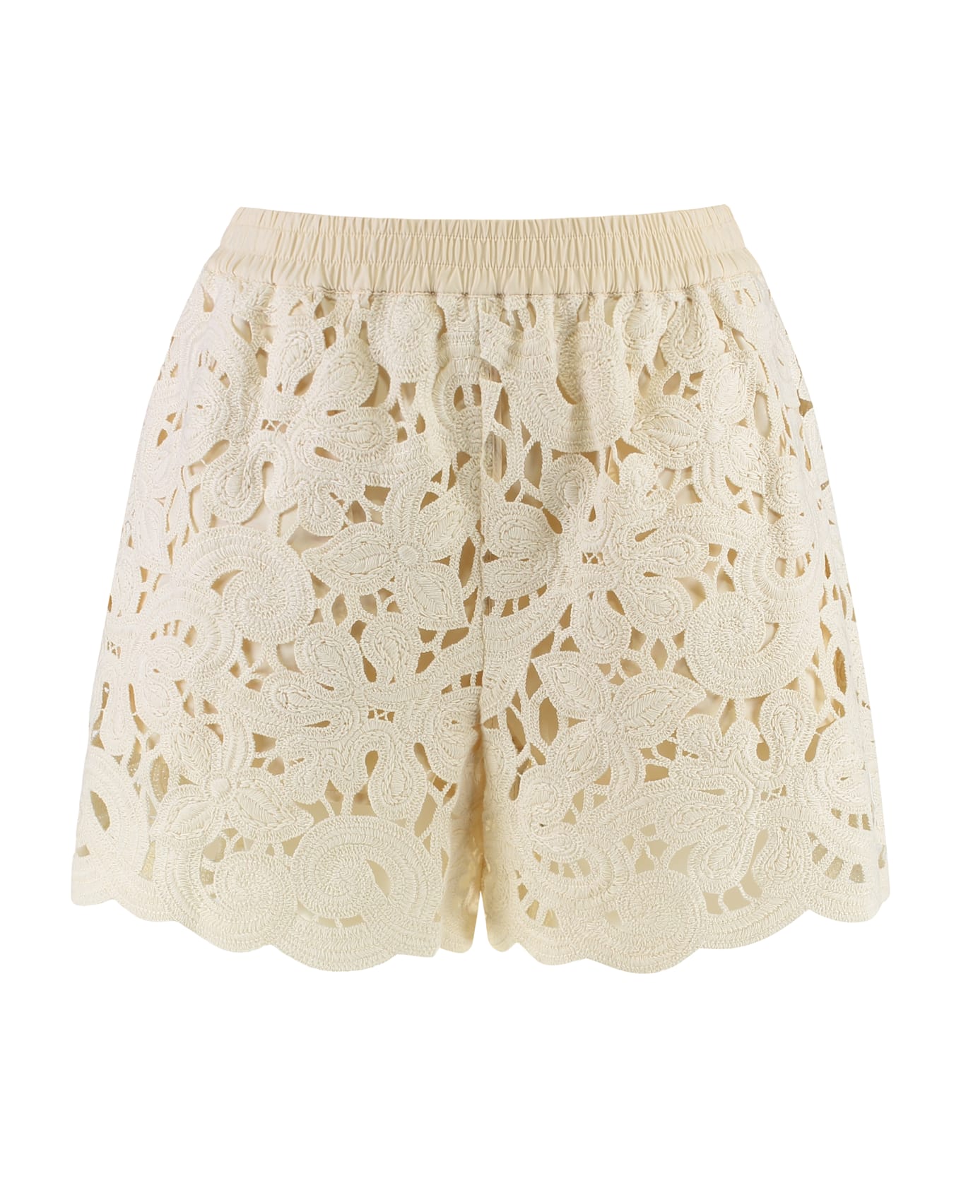 Moncler Cotton Shorts - Ivory
