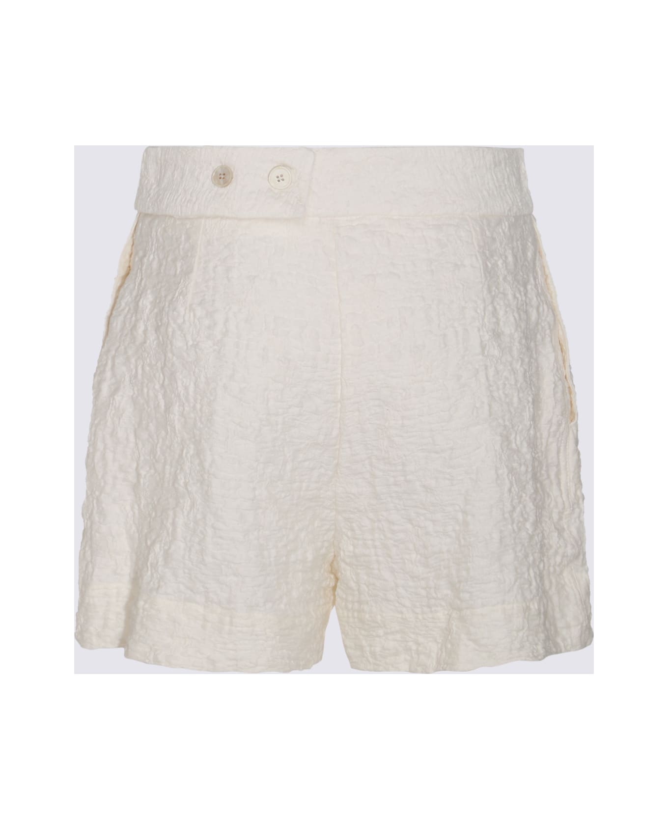 Jil Sander Porcelain Cotton Shorts - Panna