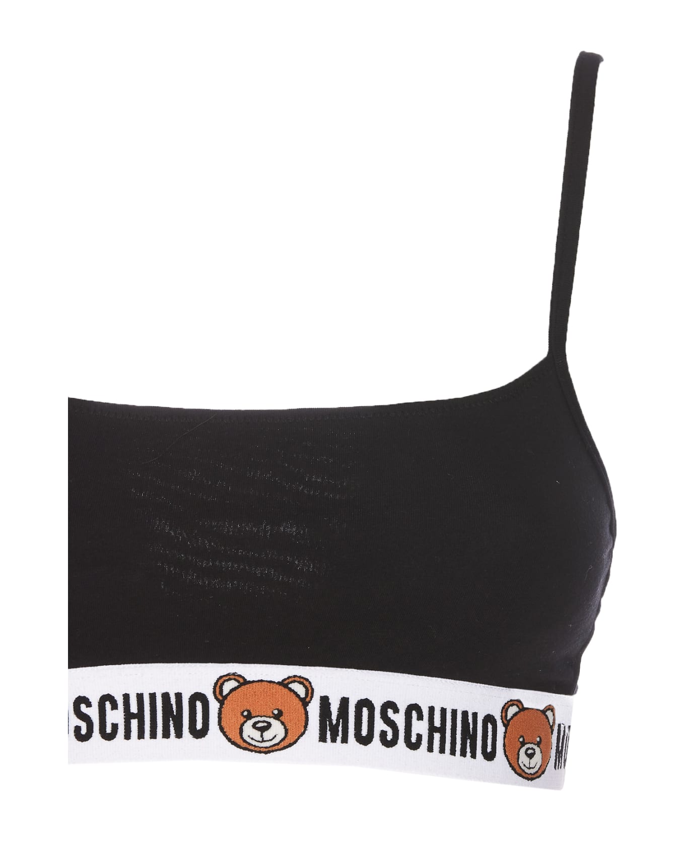 Moschino Logo Bra Top - Black