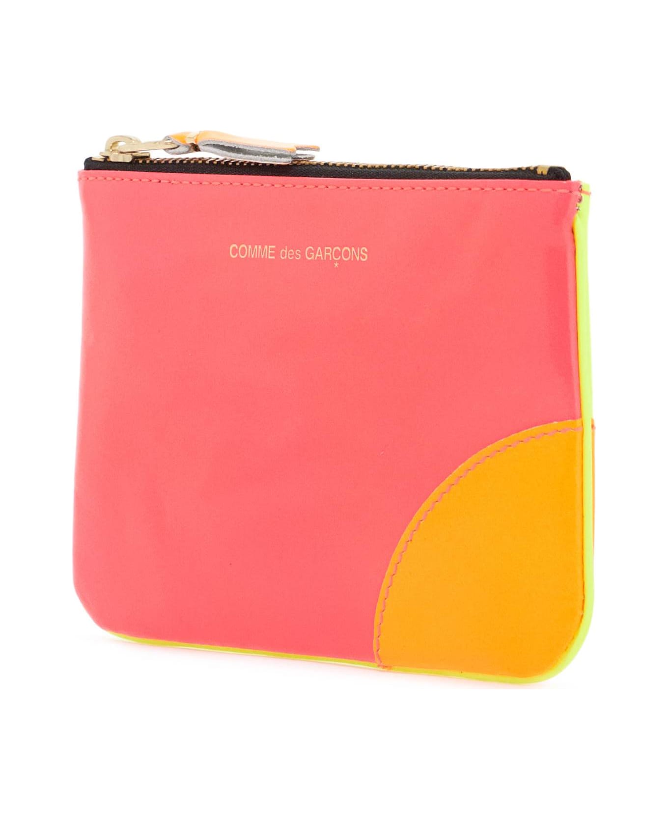 Comme des Garçons Wallet Super Fluo Pouch - PINK YELLOW