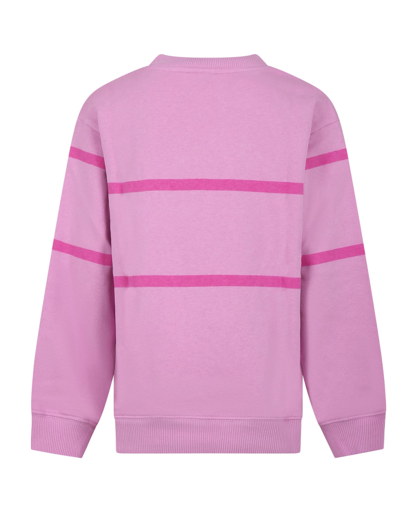GCDS Mini Pink Sweatshirt For Girl With Logo - Pink ニットウェア＆スウェットシャツ