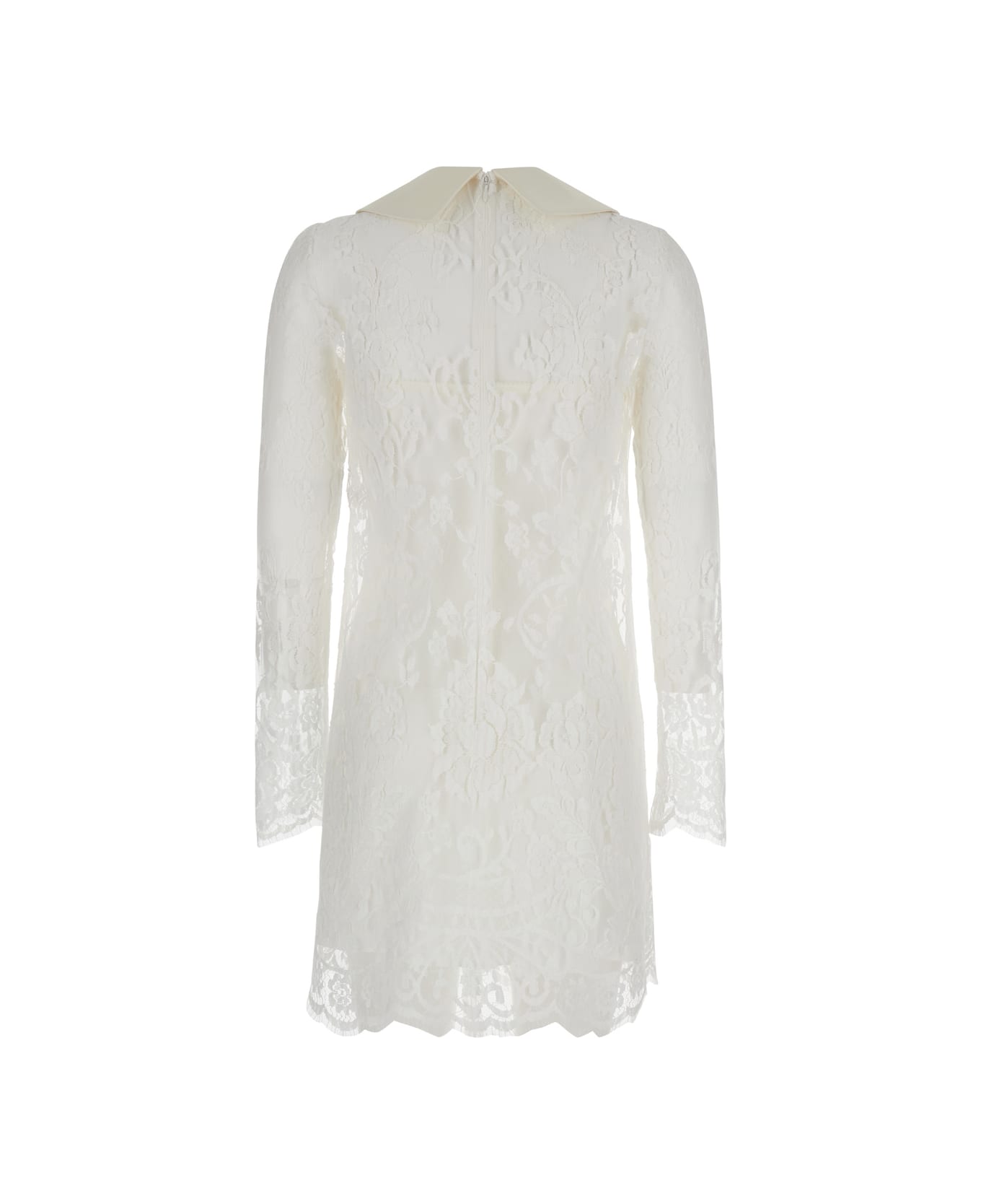 Dolce & Gabbana Minidress In Chantilly Lace - White ワンピース＆ドレス
