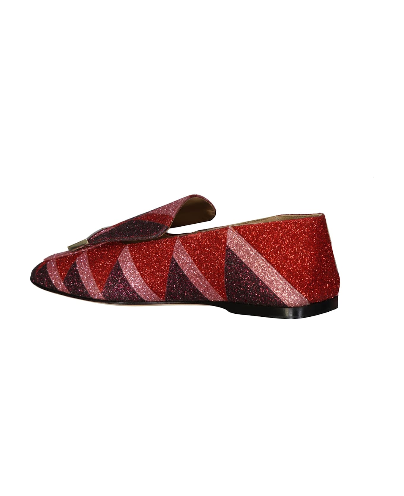 Sergio Rossi Glitter Loafers - Red