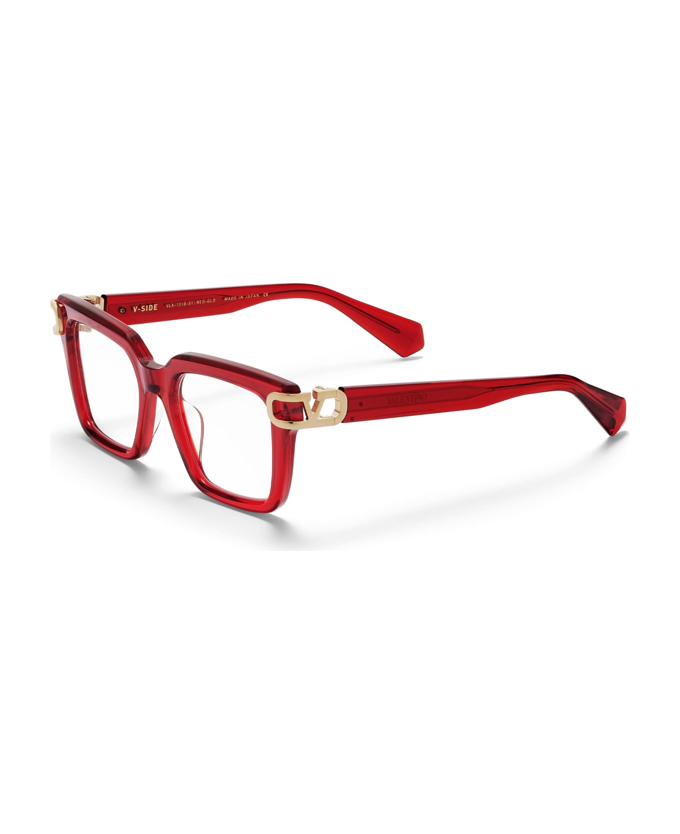 Valentino Eyewear V-side - Crystal Red / Gold Glasses - red