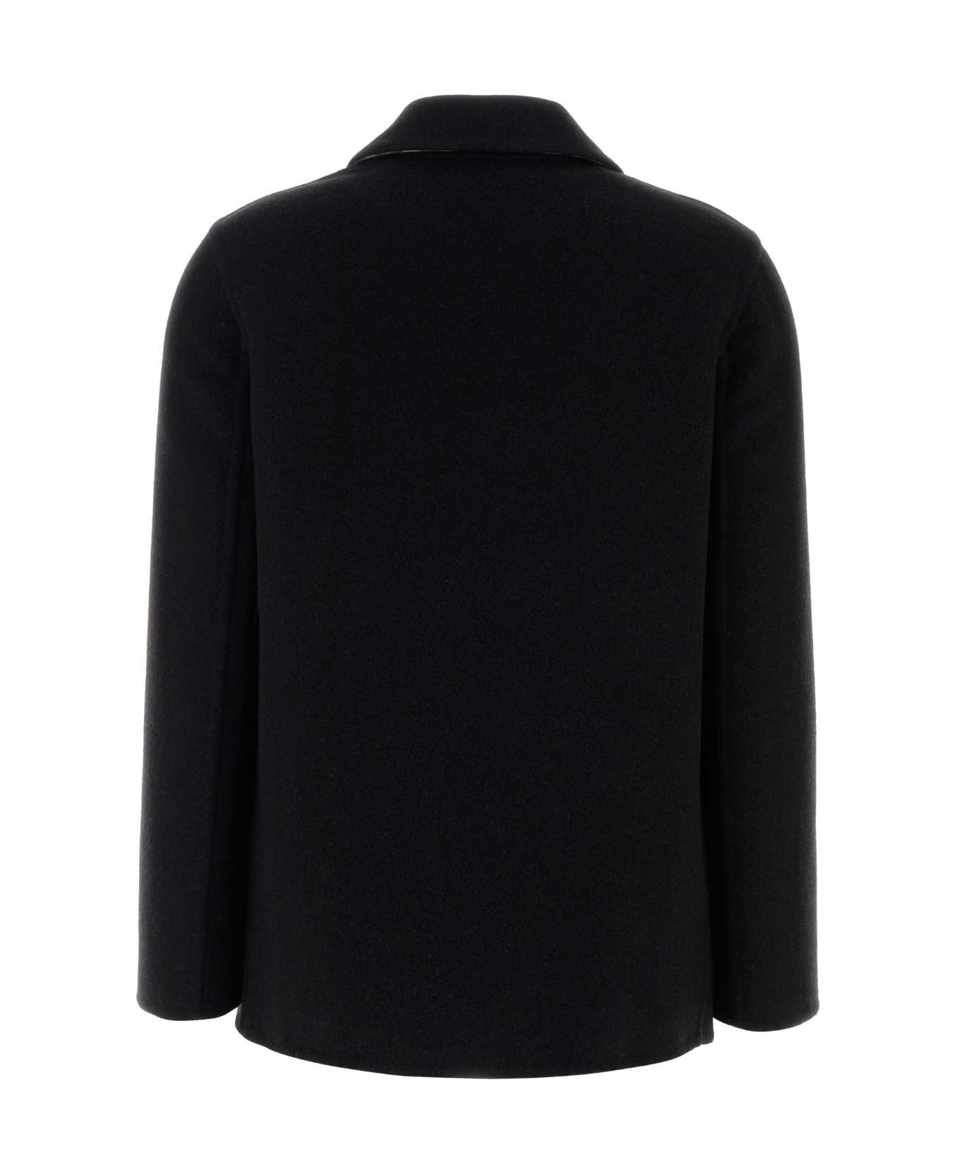 Burberry Black Wool Oversize Shirt - BLACKSANDIPCHECK