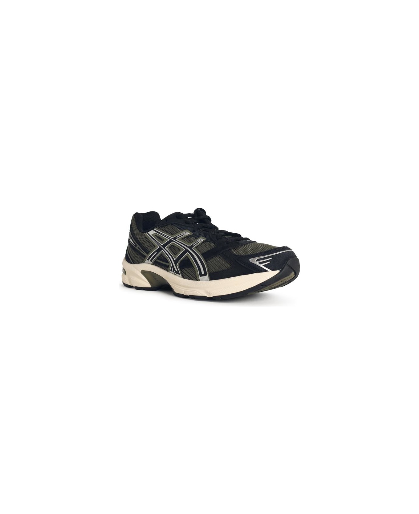 Asics 'gel-1130' Sneakers In Irvine And Black Suede Blend - Black