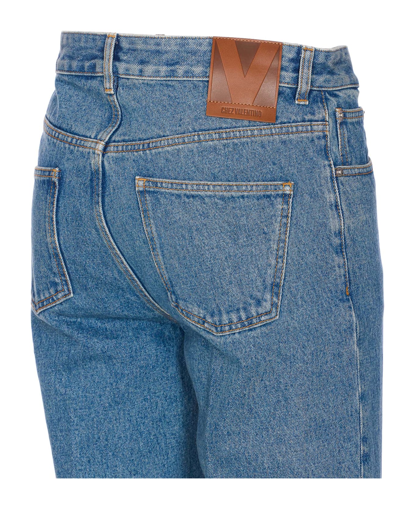 Valentino Garavani Cabochons Denim Pants - Blue