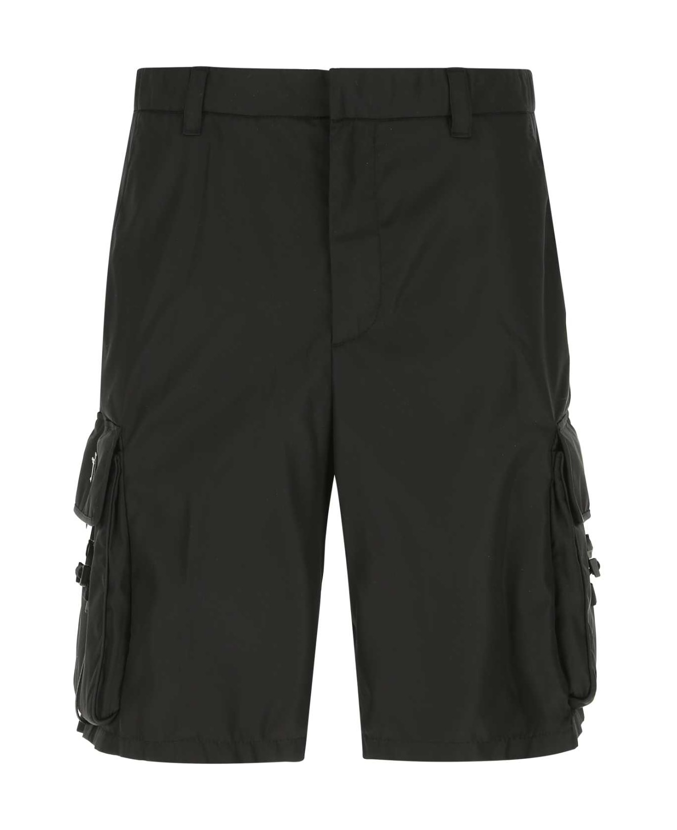 Prada Black Re-nylon Bermuda Shorts - F0002