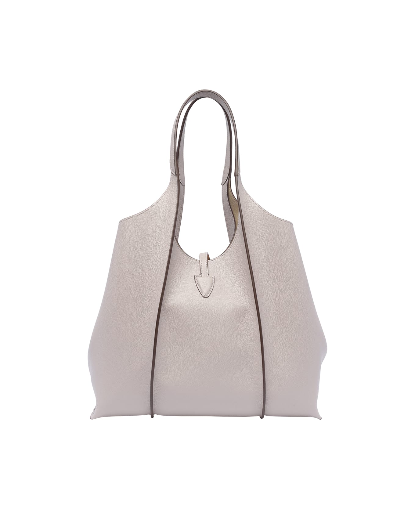Tod's T Timeless Shopping Bag In Medium Leather - Grey