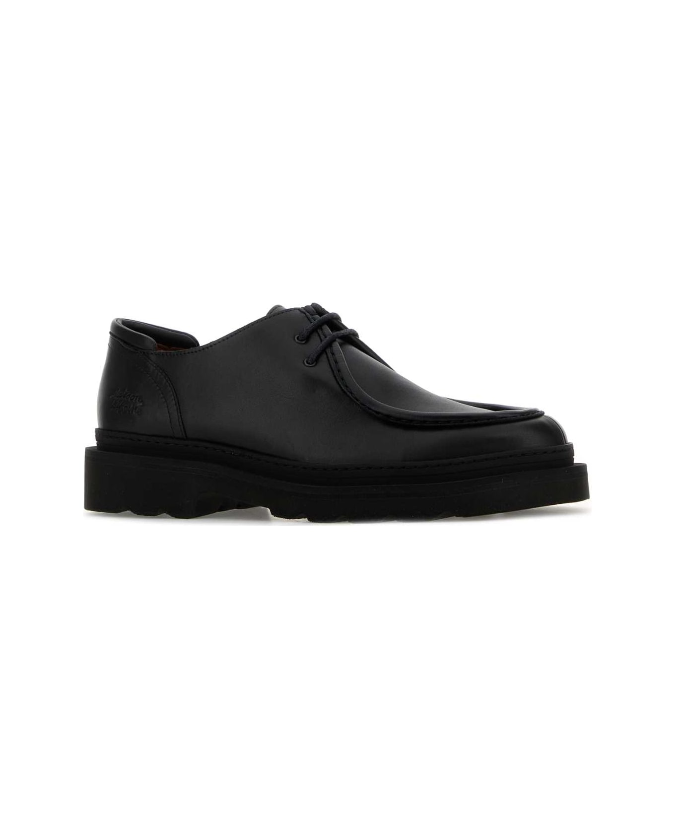 Maison Kitsuné Black Leather Lace-up Shoes - BLACK