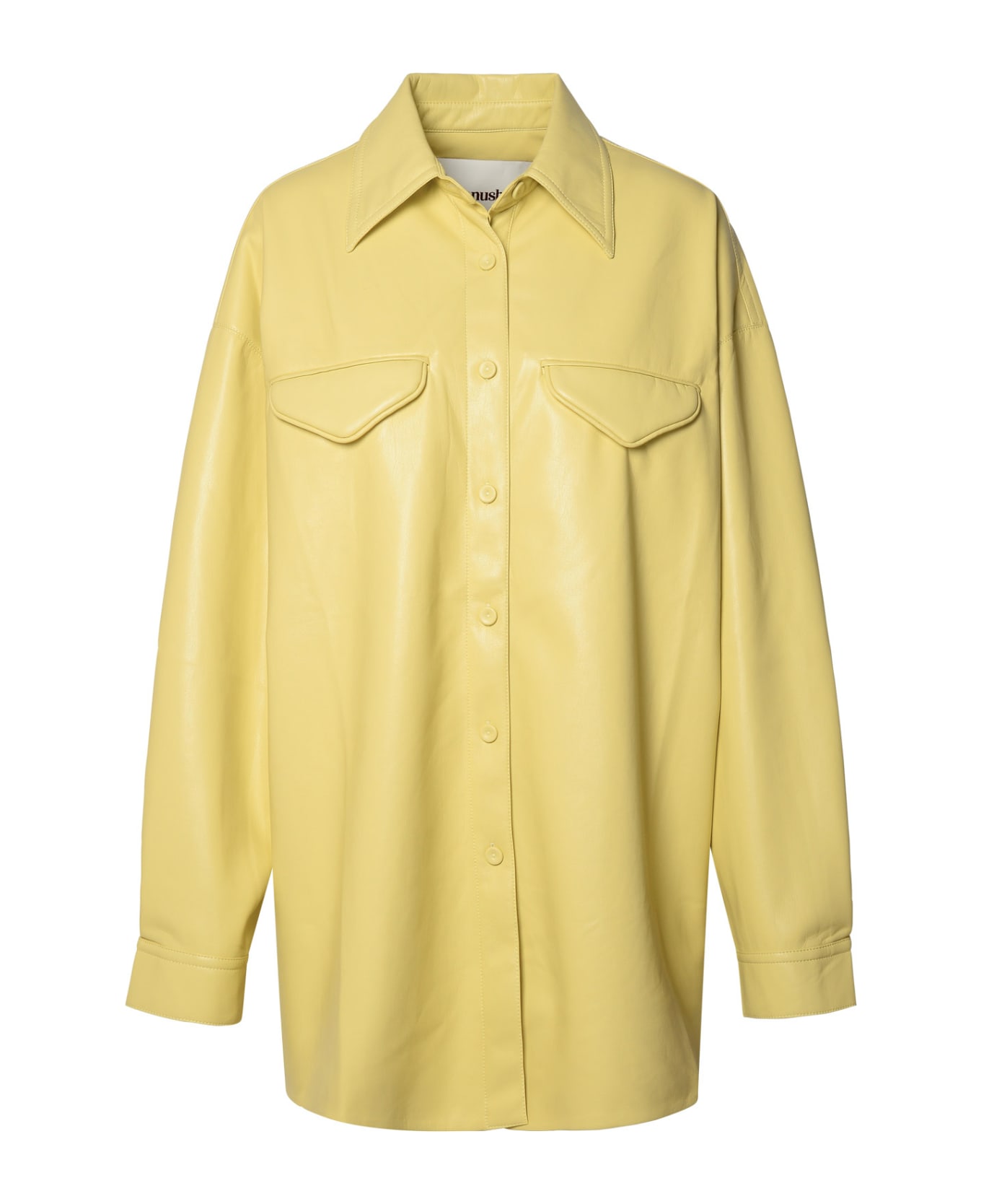 Nanushka 'kaysa' Lime Polyurethane Shirt - Yellow