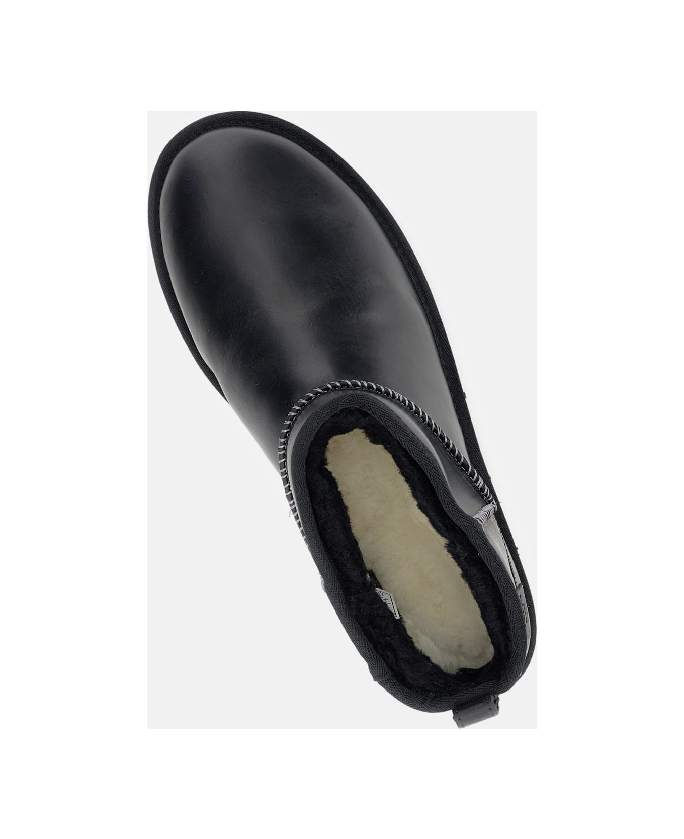 UGG M Classic Ultra Mini Lthr Regen - Black