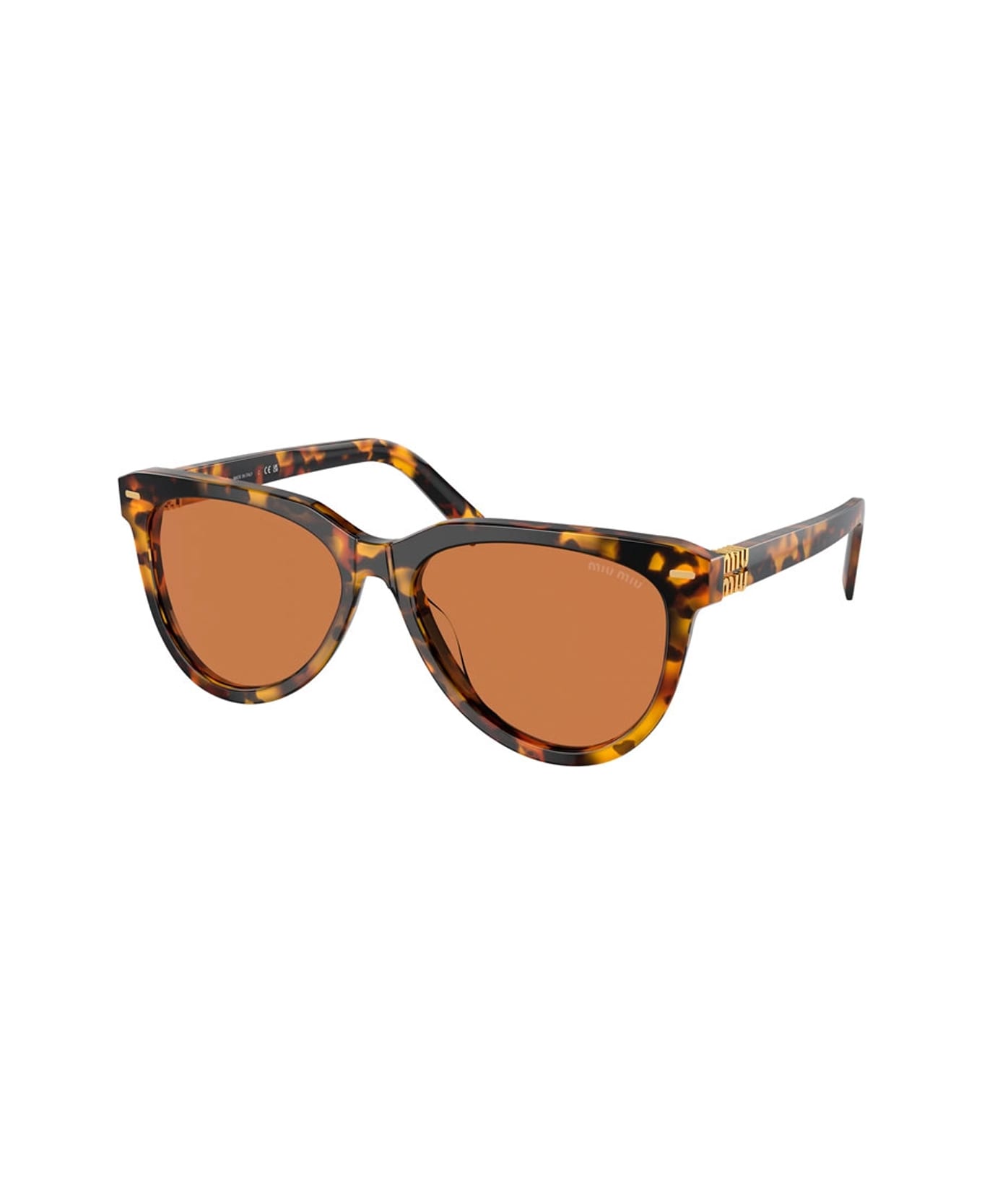 Miu Miu 0mu 12zs Vau01t Havana Miele Sunglasses - Marrone