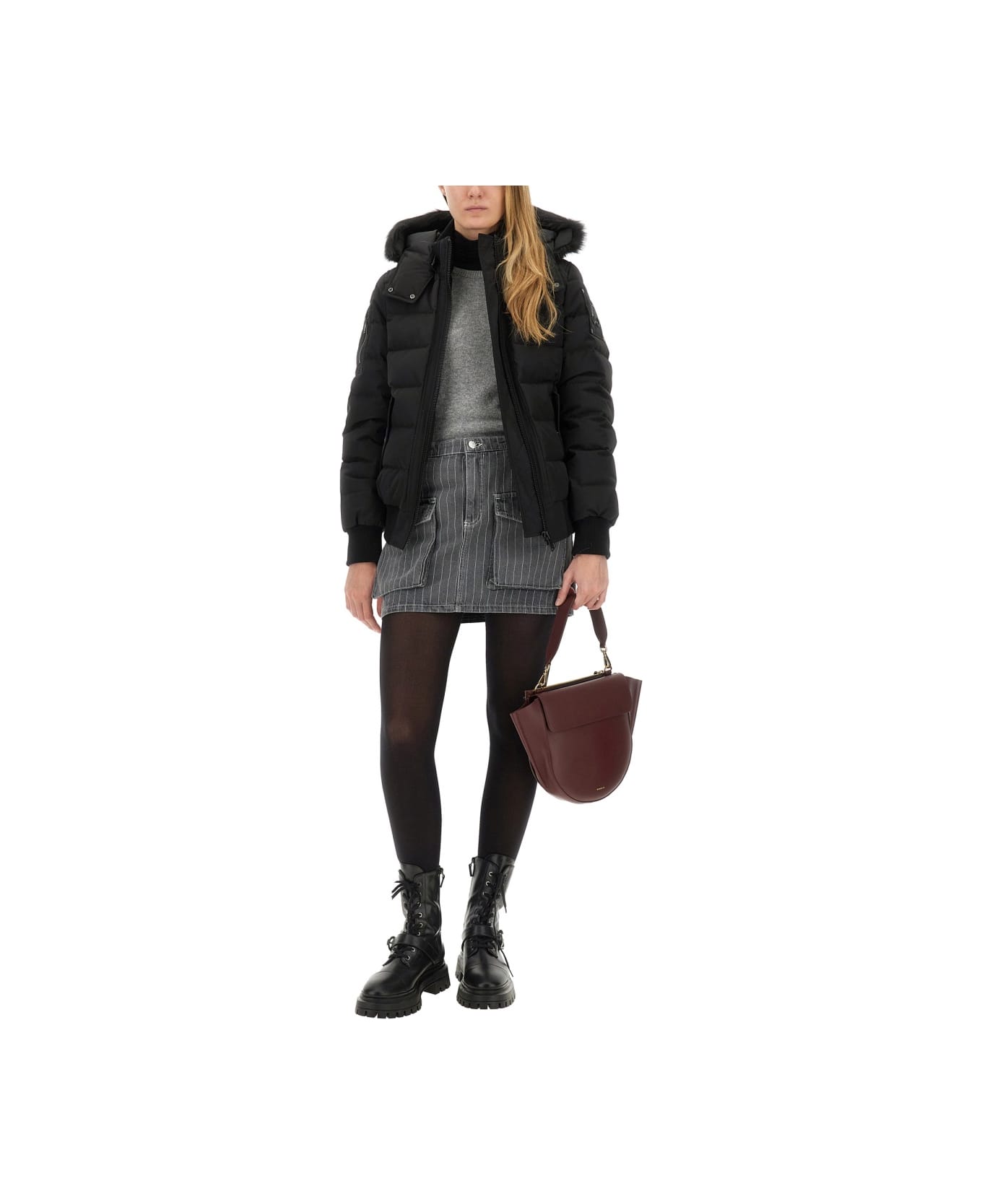 Moose Knuckles Jacket With Logo - BLACK