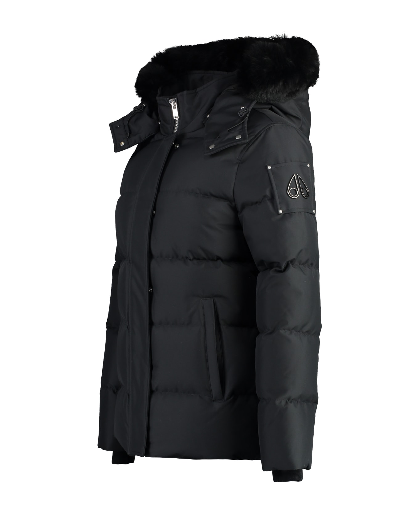 Moose Knuckles Cloud 3q Hooded Techno Fabric Down Jacket - black