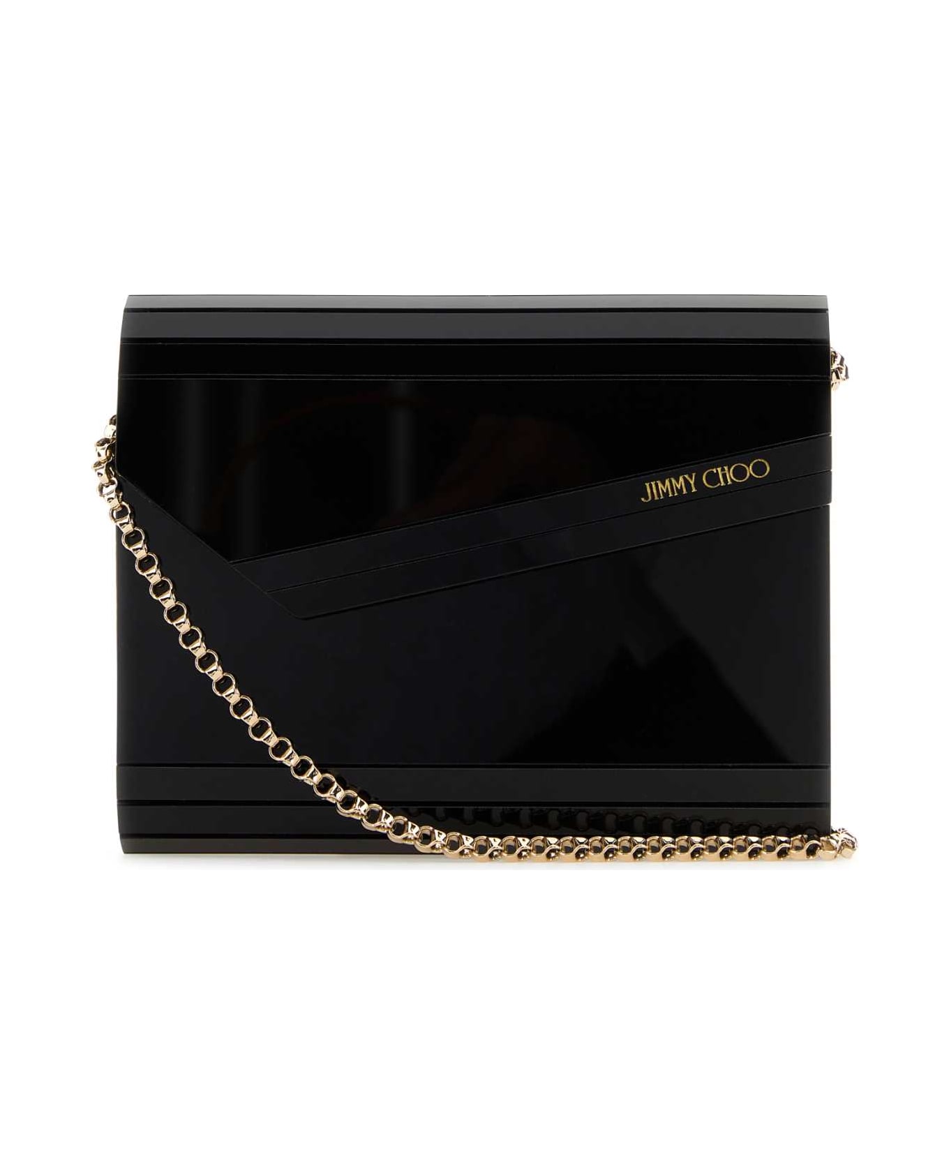 Jimmy Choo Black Acrylic Candy Clutch - BLACK
