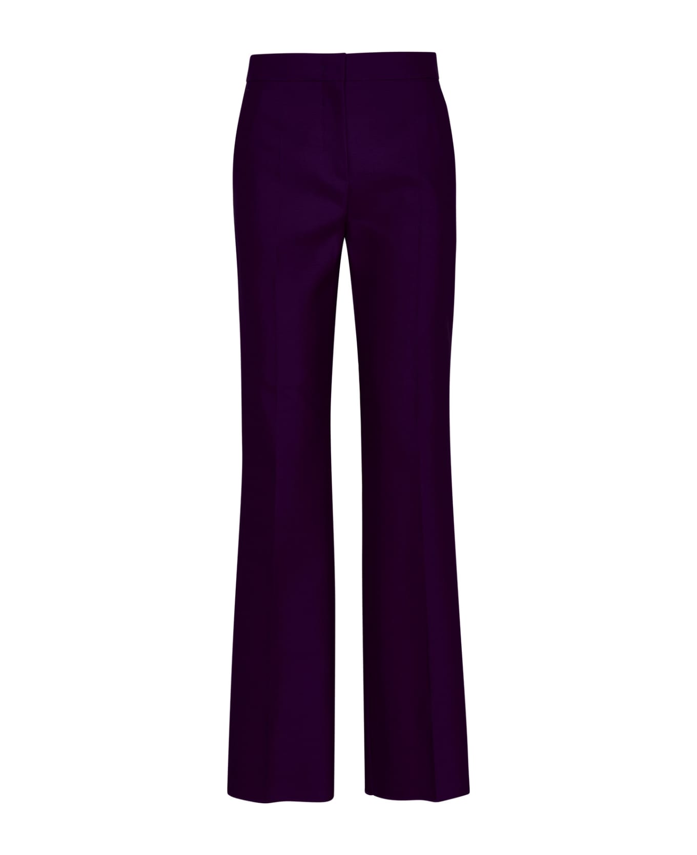 Max Mara Purple Wool Blend Zelia Pants - PURPLE