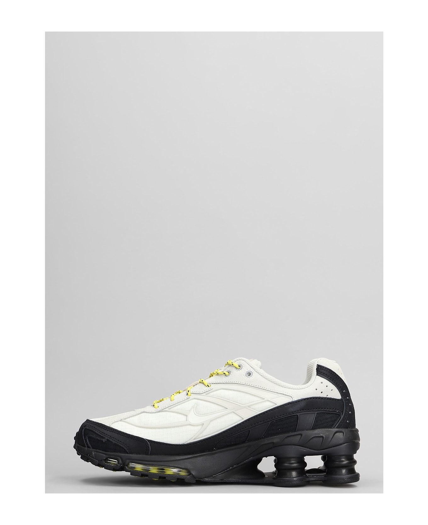 Nike Shox Ride 2 Sneakers In White Leather And Fabric - white