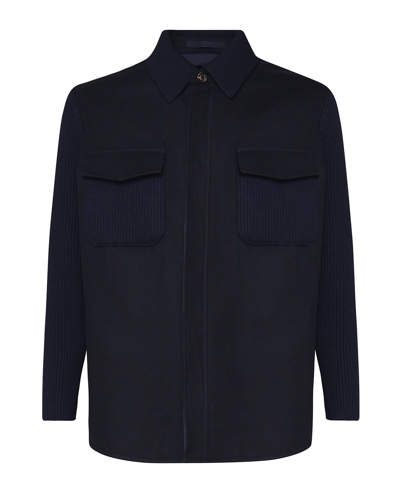 Eleventy Overshirt Jacket - Blue