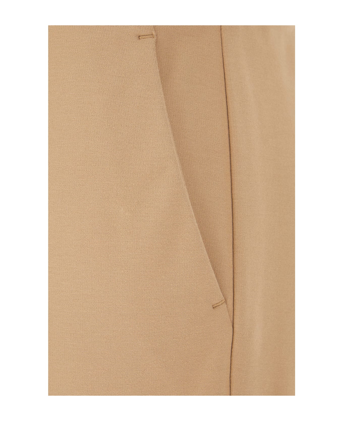 Max Mara Beige Stretch Viscose Blend Pants - CAMMELLO