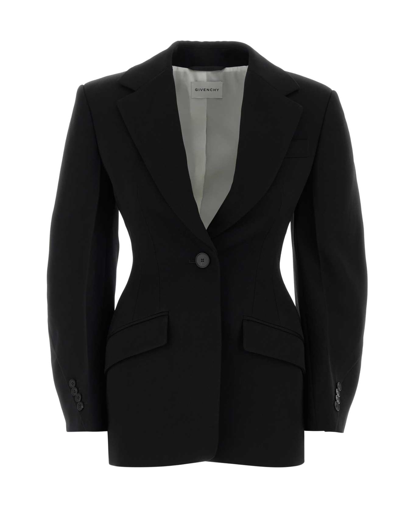 Givenchy Black Wool Blazer - BLACK
