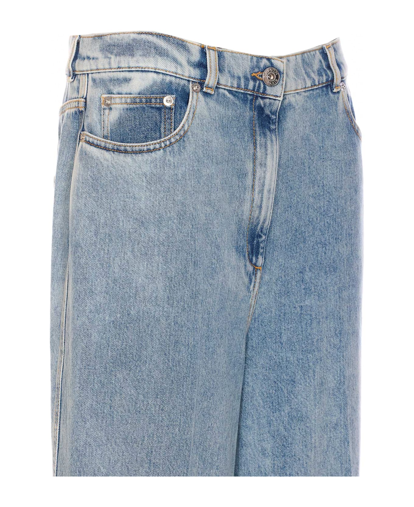 Lanvin Wide Leg Denim Pants - Blue