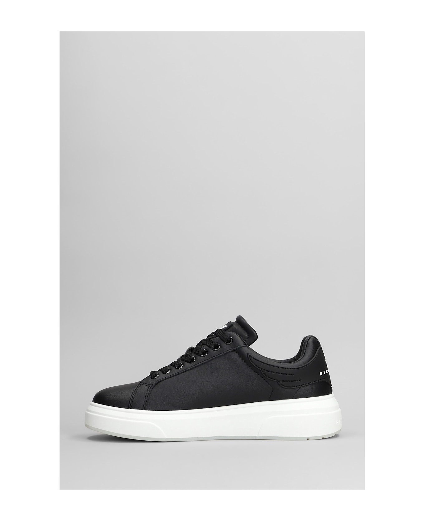 John Richmond Sneakers In Black Leather - black