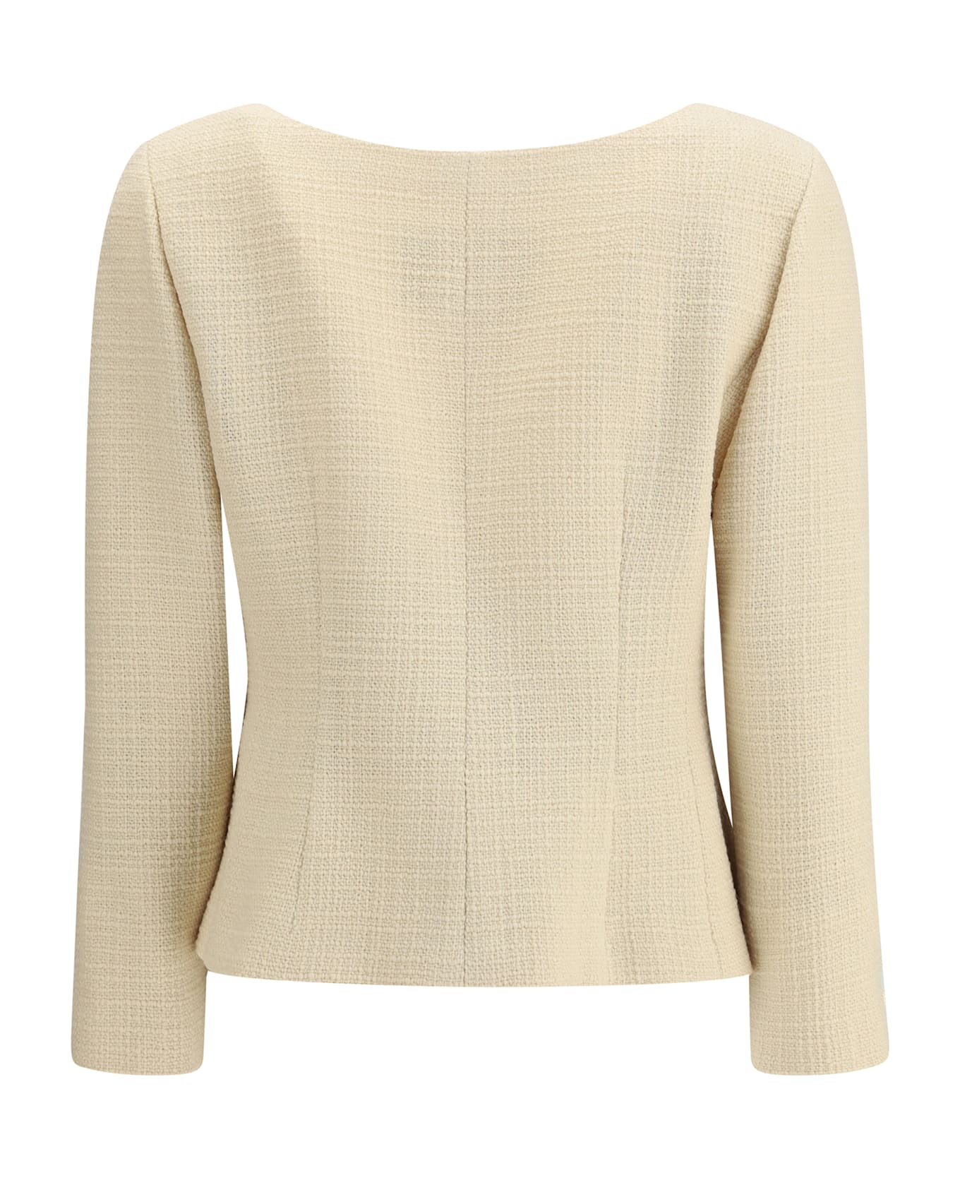 Valentino Short Jacket In Plain Wool Tweed