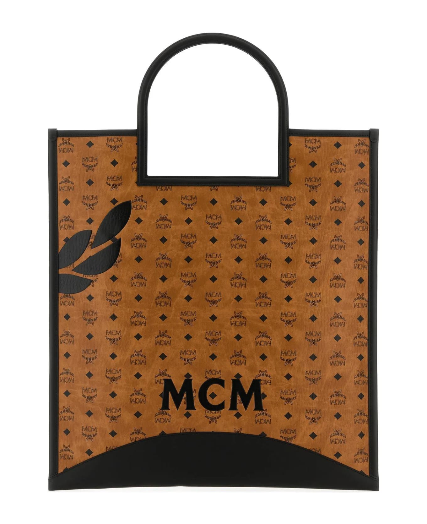 MCM Printed Canvas Xl Aren Shopping Bag - BROWN