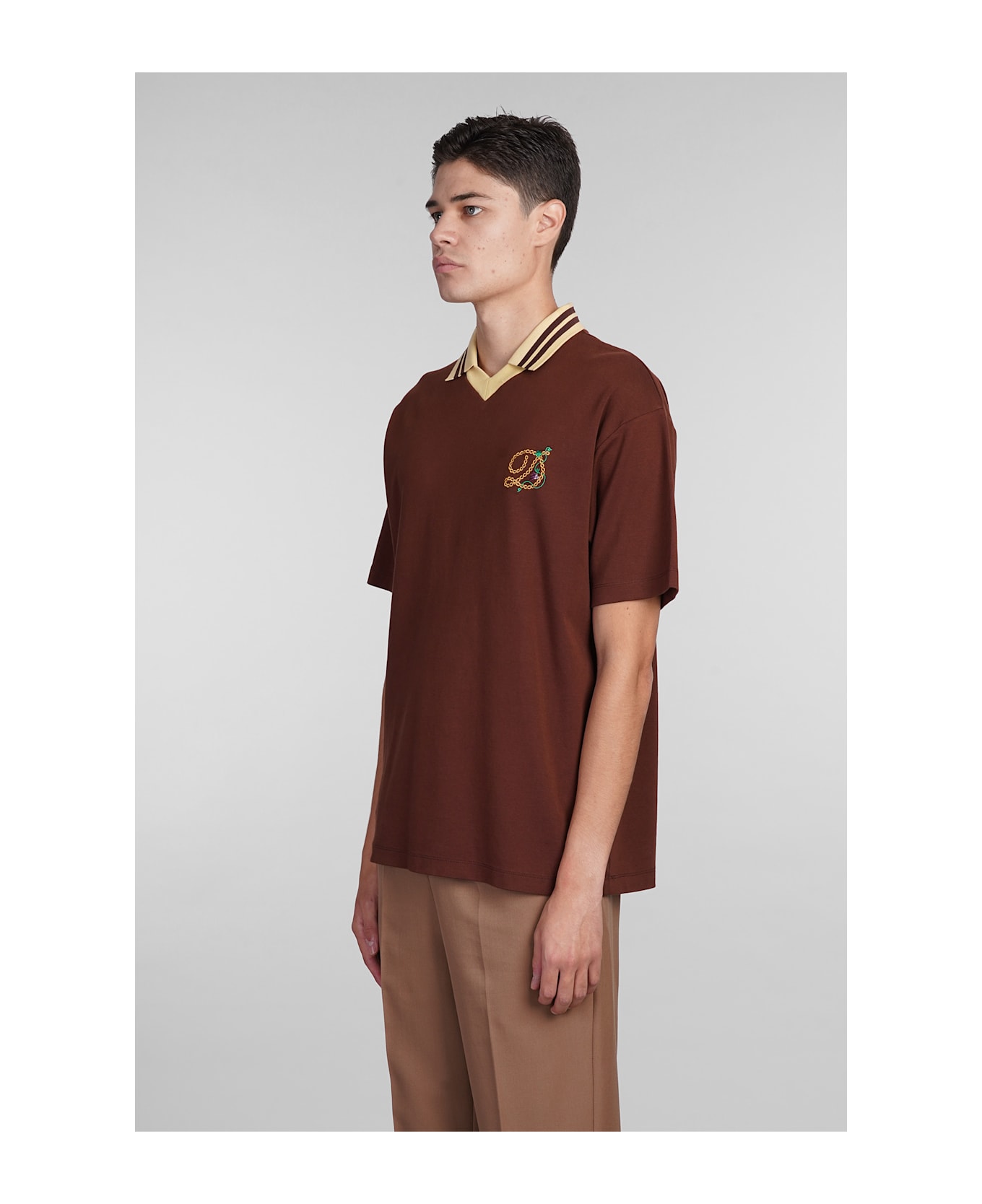 Drôle de Monsieur Polo In Brown Cotton - brown