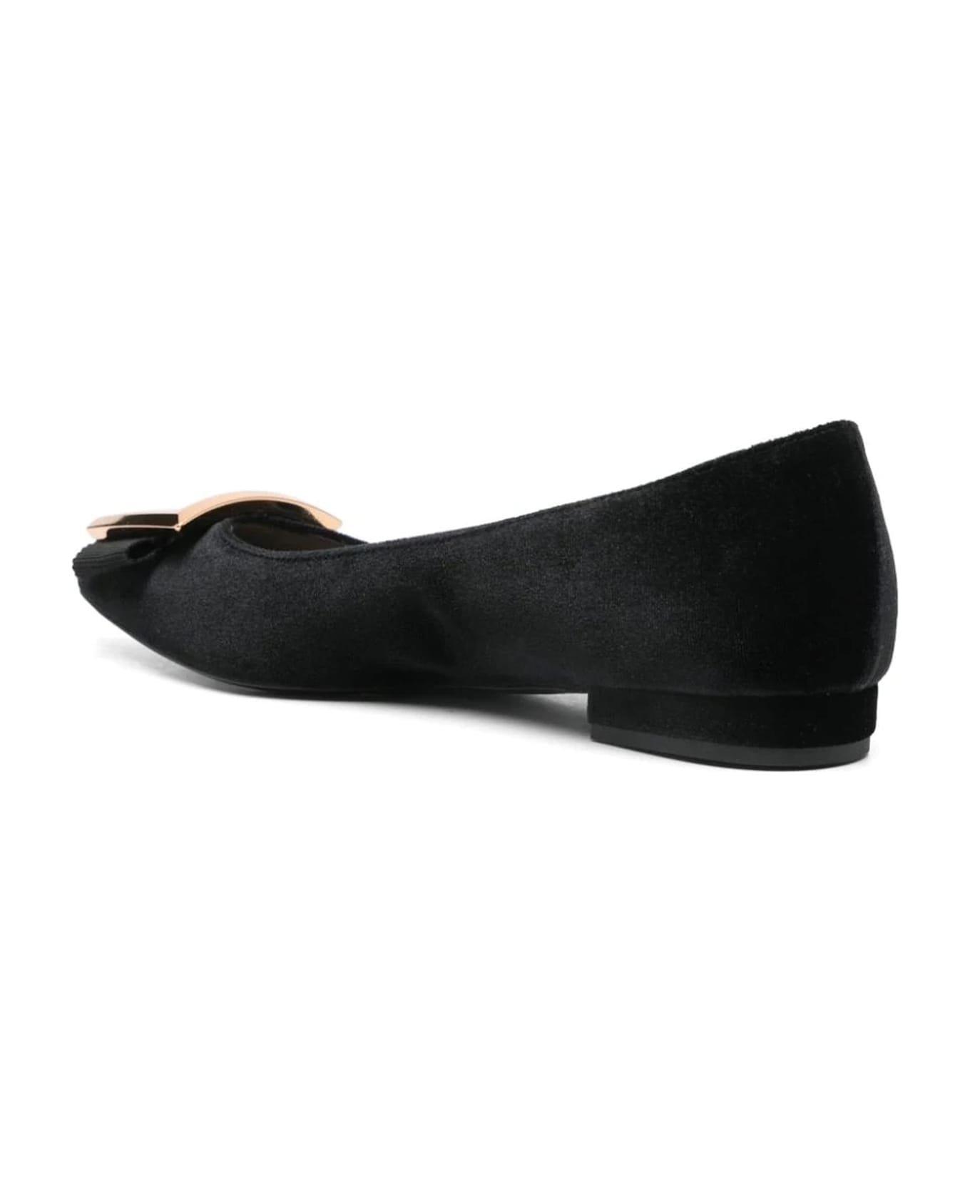 Roberto Festa Black Velvet Kenda Ballet Flats - Black