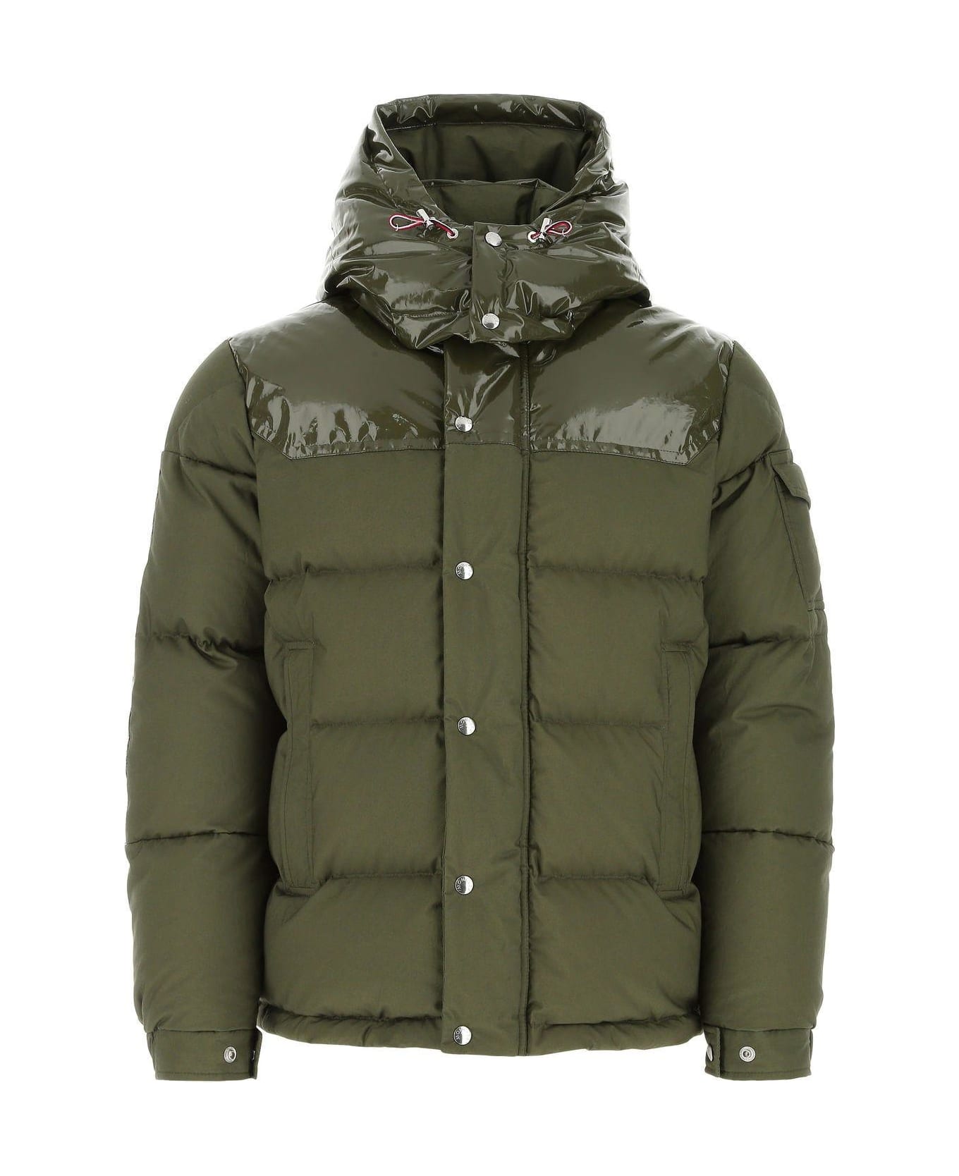 Moncler Olive Green Nylon Chardon Down Jacket italist, ALWAYS LIKE A SALE