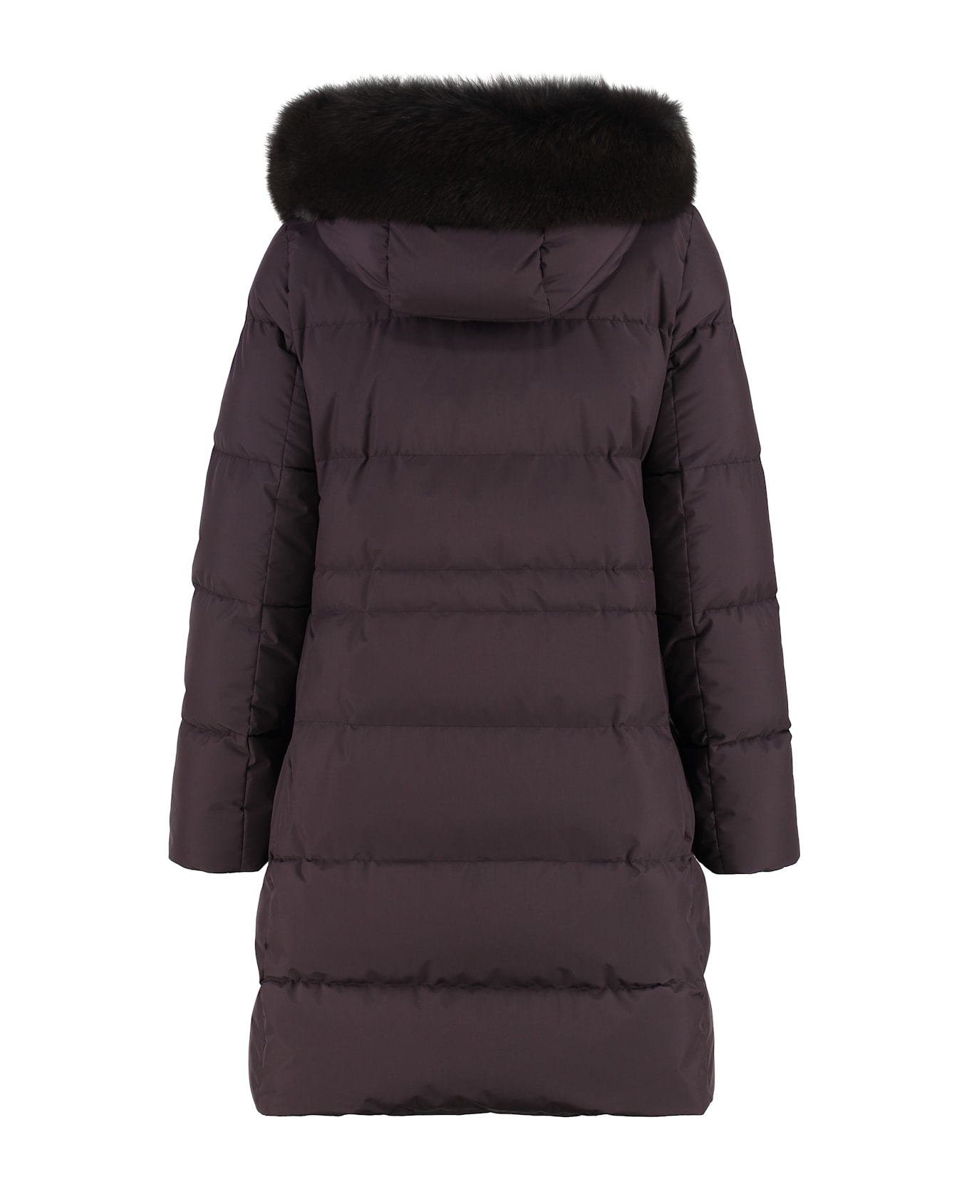 Moorer Ainara Hooded Down Jacket - prune