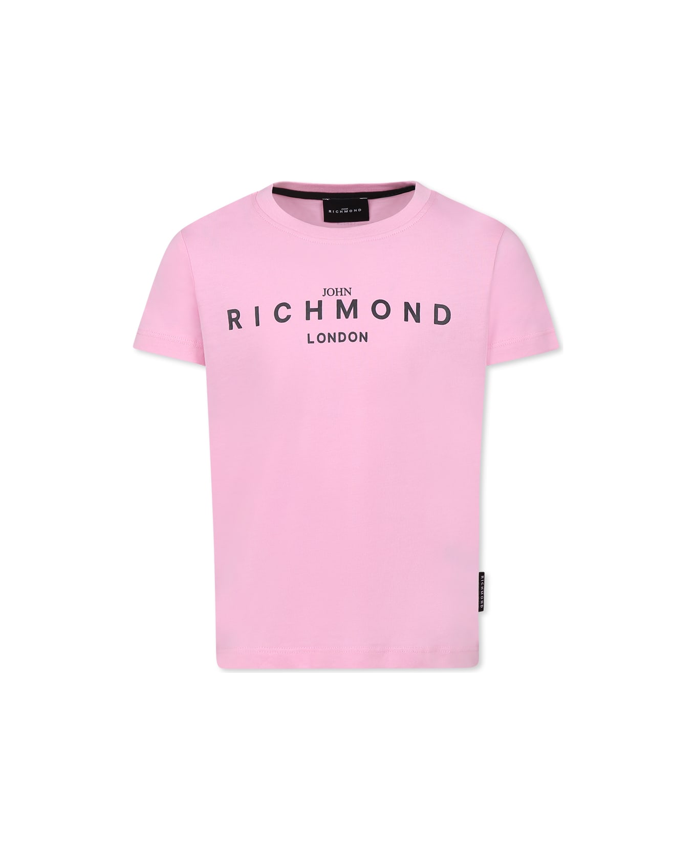 Richmond Pink T-shirt For Girl With Logo - Pink