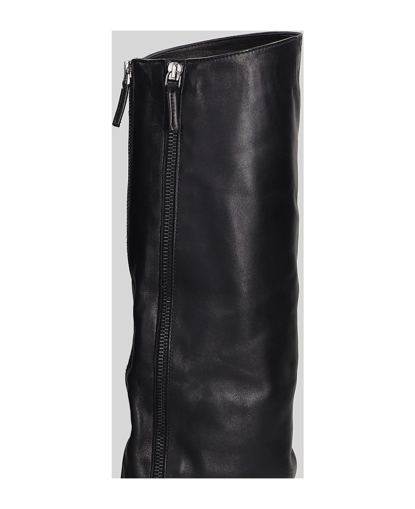 The Seller High Heels Boots In Black Leather - black