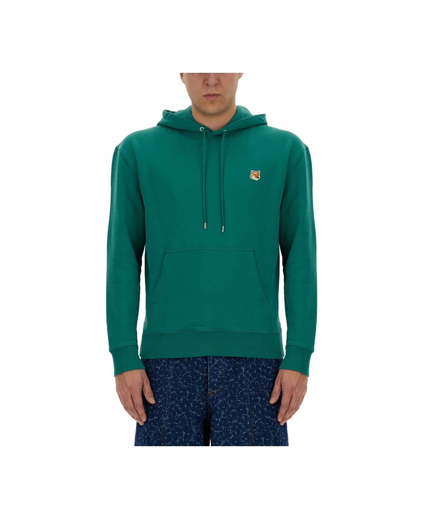 Maison Kitsuné "fox Head" Sweatshirt - GREEN