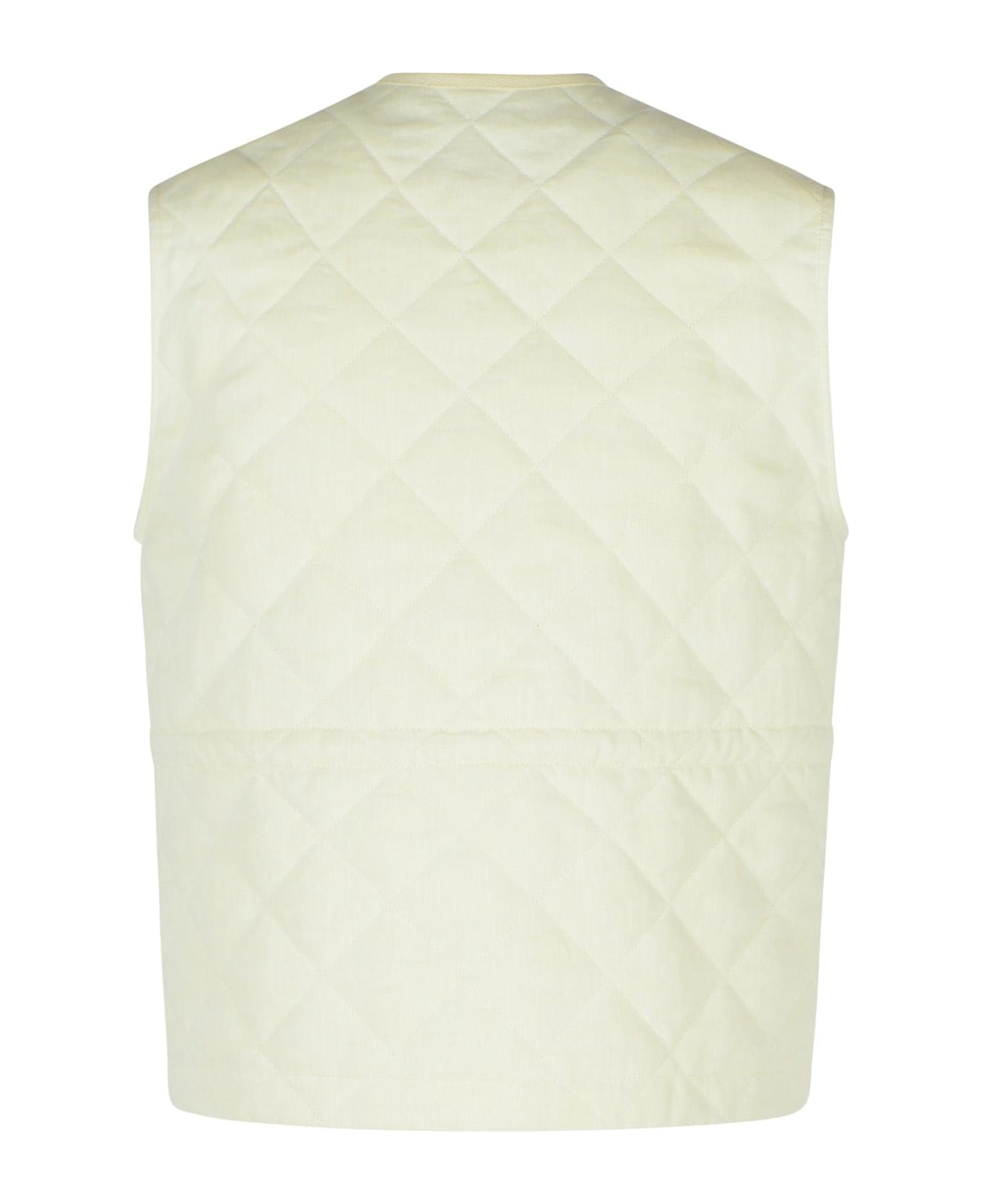 Moncler 
vigny
 White Linen Vest - White