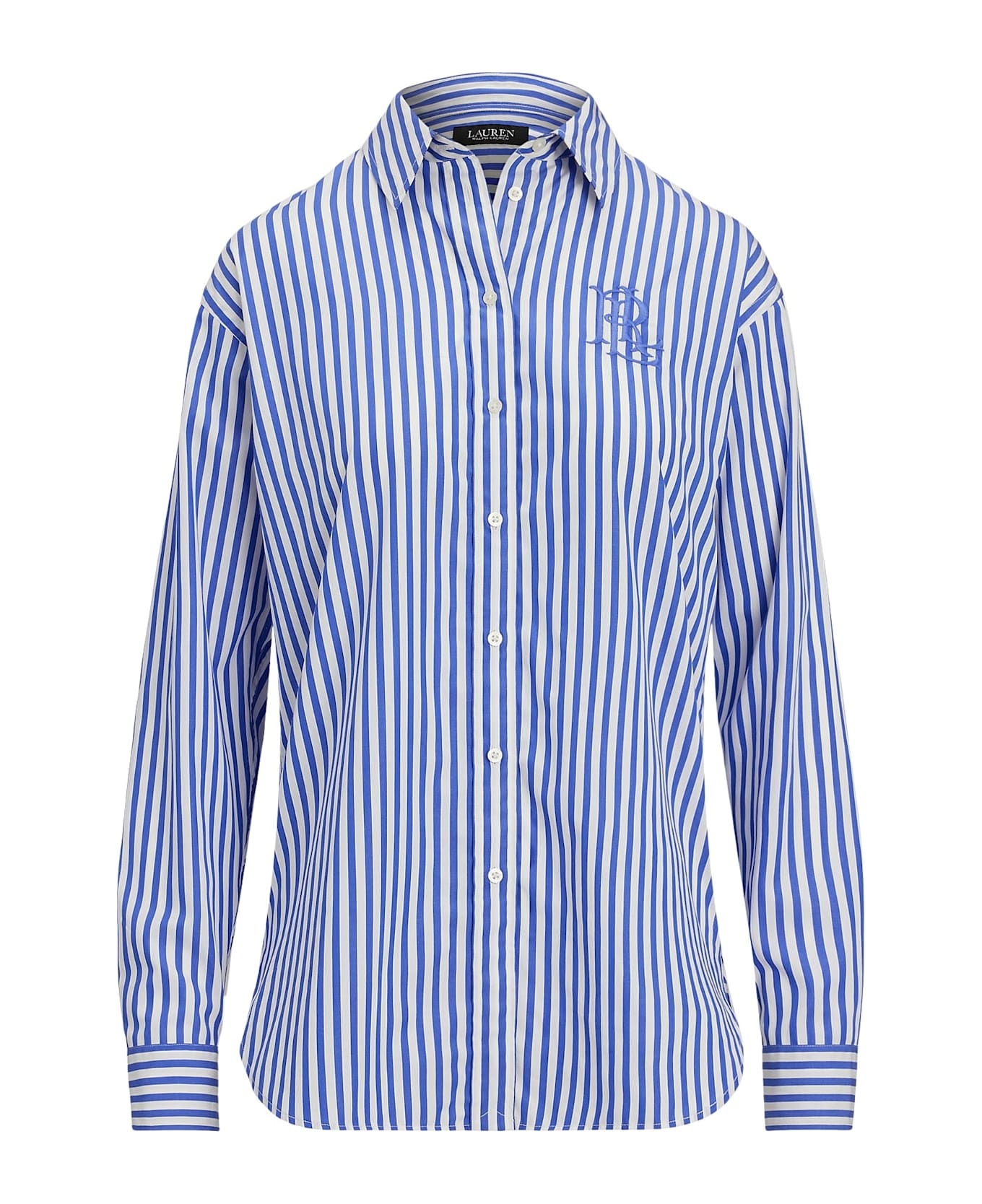 Ralph Lauren Kotta Long Sleeve Button Front Shirt - Blue White