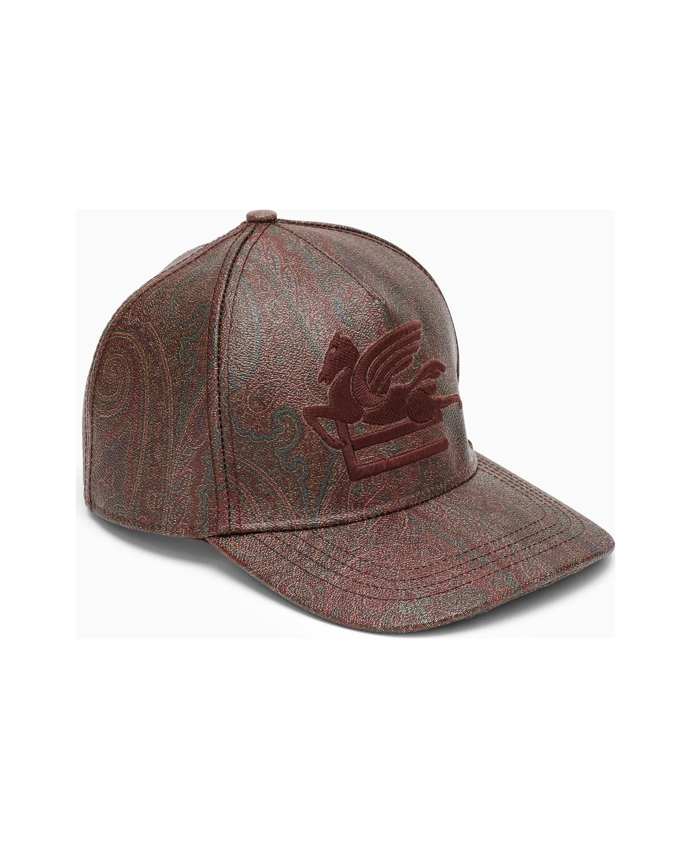 Etro Paisley Hat In Coated Canvas