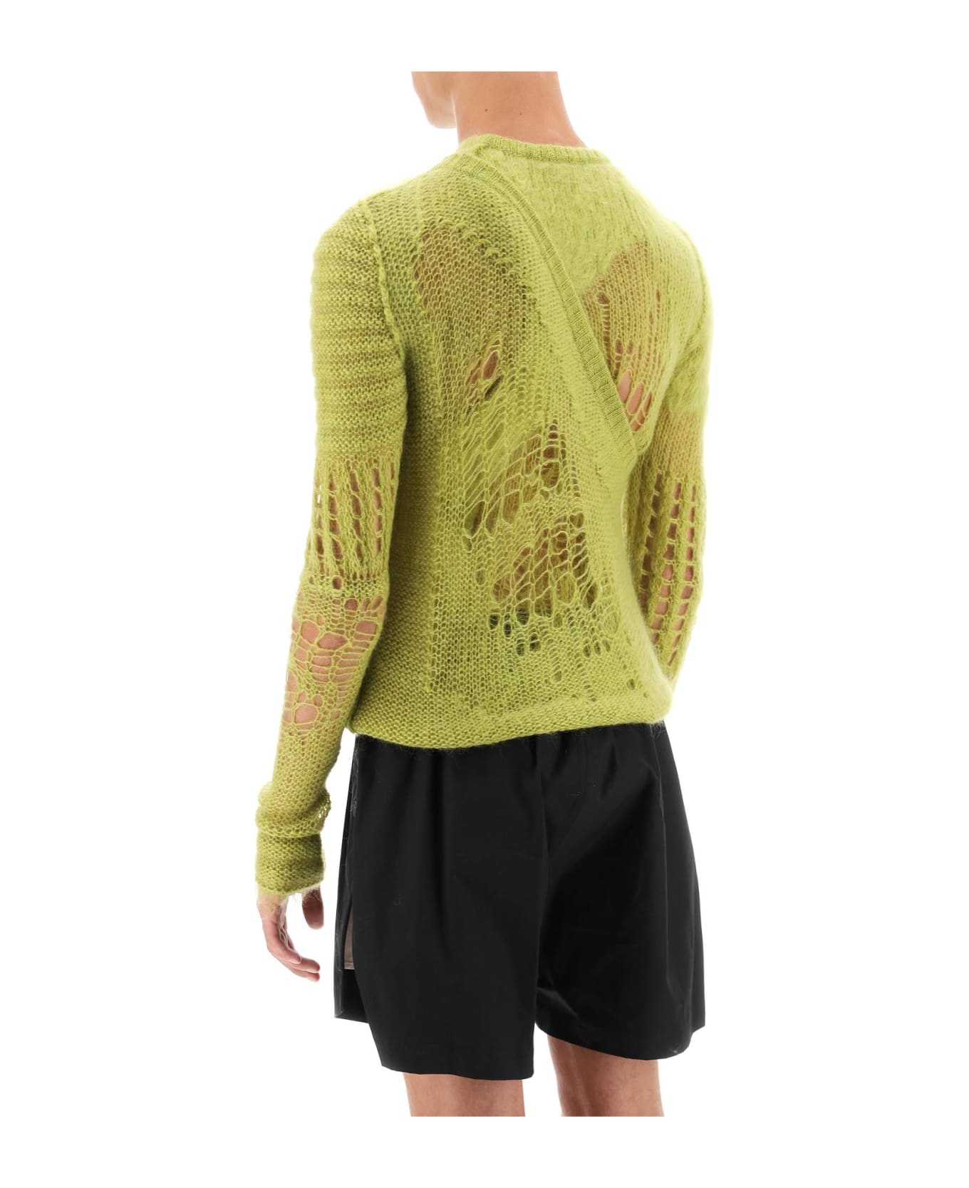 Rick Owens 'spider Banana' Layered Sweater - ACID (Green)