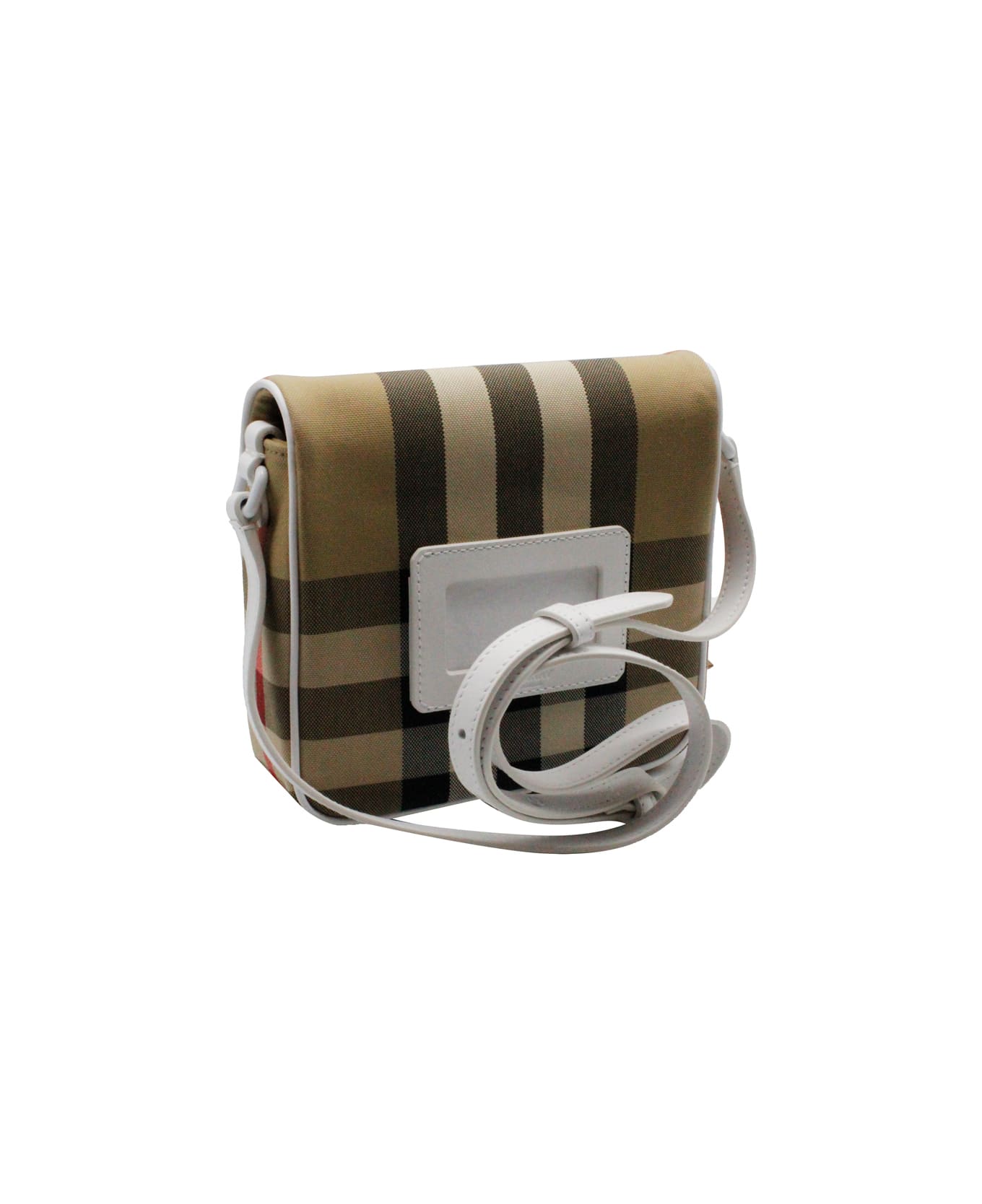 Burberry Fabric Bag With Adjustable Shoulder Strap, - Beige