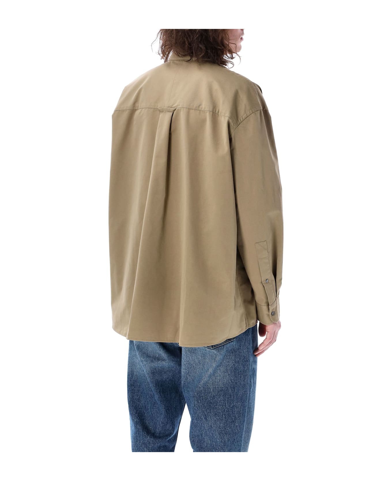 Studio Nicholson Ruskin Technical Twill Shirt - PARCEL BEIGE